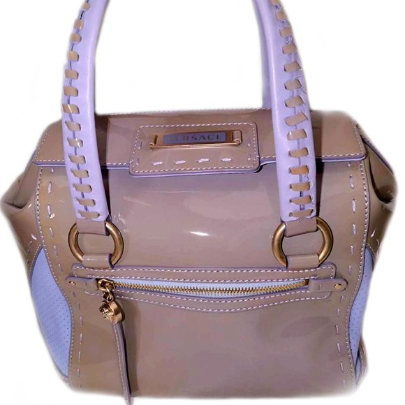 Versace Box Bicolor Leather Satchel - Picture 1 of 17